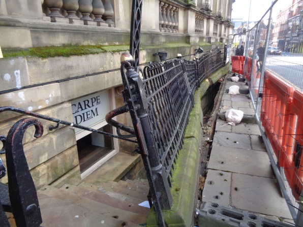 Damage on Great George Street (taken Feb 18 2016).