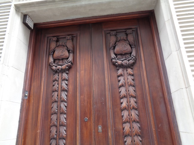 Close-up of the door on the now closed Yorkshire Bank (at one time the Yorkshire Penny Bank) on Kirkgate between Vicar Lane and Briggate (taken April 14 2016).