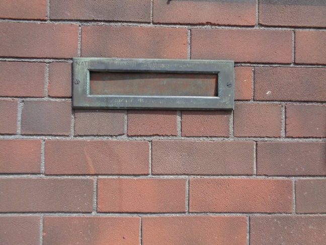 Old letter box on the Lady Lane frontage of the long-vacant Circle House (taken June 7 2016).